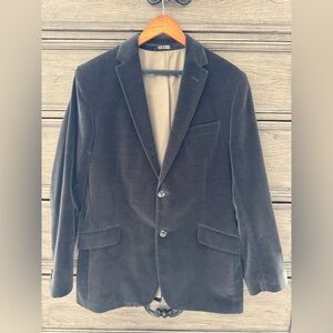 Banana Republic Gray Velvet Blazer EUC Men’s Velour Tuxedo Jacket Charcoal